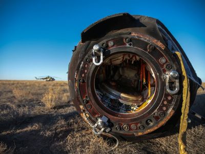 Спускаемый аппарат "Союза МС-22" после возвращения. Фото: Роскосмос/Иван Тимошенко Спускаемый аппарат "Союза МС-22" после возвращения. Фото: Роскосмос/Иван Тимошенко