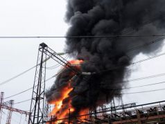 Удар по электростанции в Украине. Фото: УНИАН