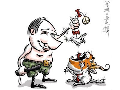 Обещание мира — это игрушка, а Трампу радость... Карикатура А.Петренко: t.me/PetrenkoAndryi